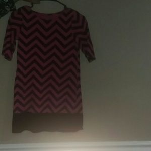 Pink and black dress